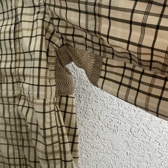 REI Men's Casual Button Down Shirt - White and Black Checkered - Picture 5 of 8